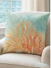 Double Sided Coral Print Cushion & Filler